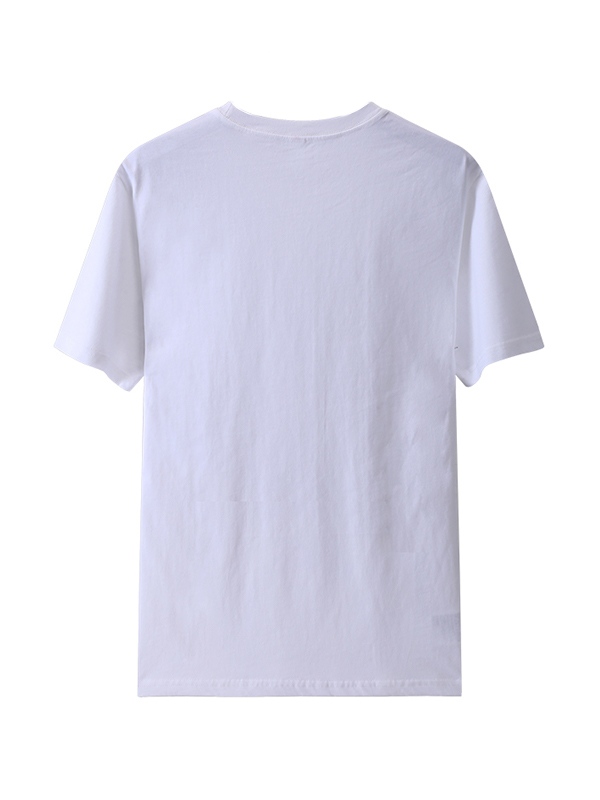 Men’s Solid Color Long Staple Cotton Short Sleeve Tee