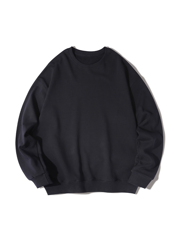 Men’s Linen Cotton Crew Neck Drop Shoulder Sweatshirt