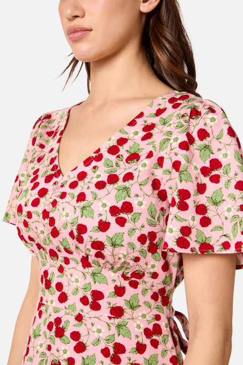 Minivestido color frambuesa