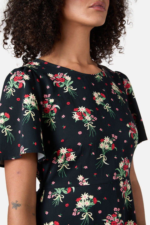 Vestido Lucia con lazo floral