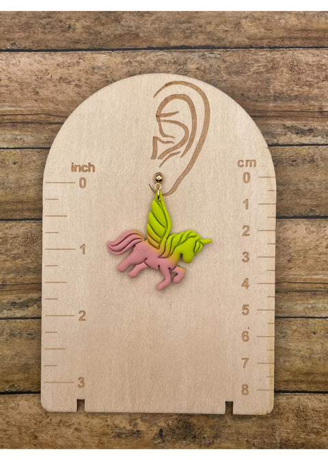 Pendientes colgantes Unicornio Ombre – Rosa