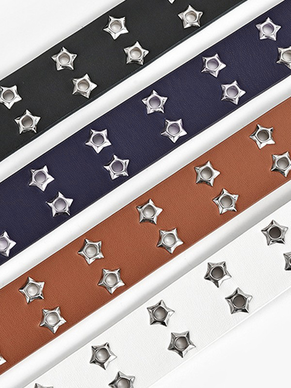 Double Star Eyelet Buckle Belt