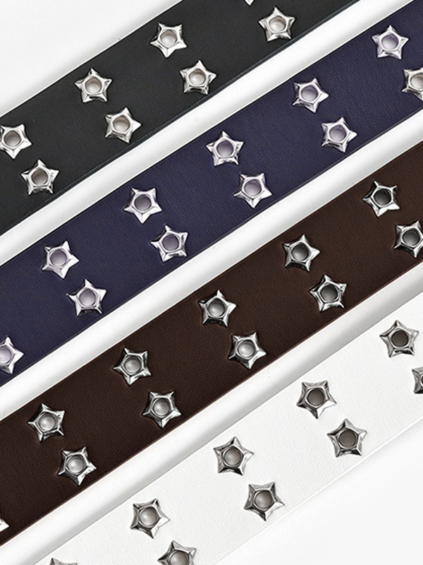 Double Star Eyelet Buckle Belt