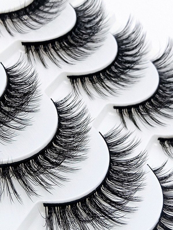 5pairs Thick Natural False Eyelashes