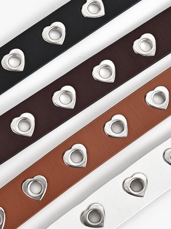 Heart Eyelet Buckle Belt