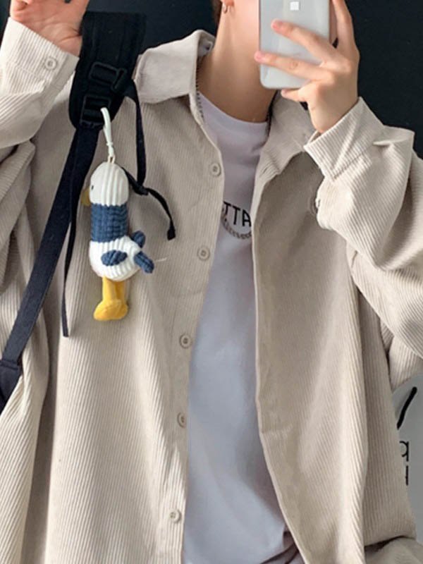 Men’s Casual Corduroy Long Sleeve Shirt