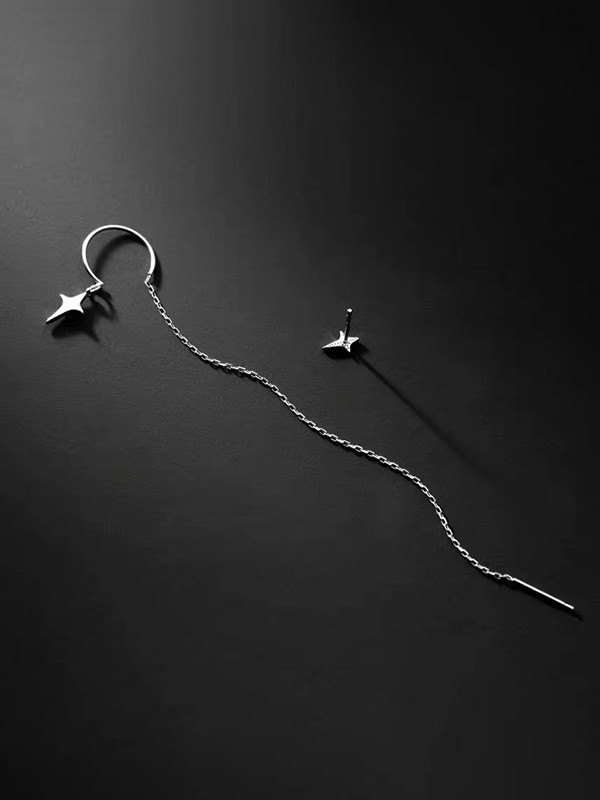 Simple Tassel Starry Earrings
