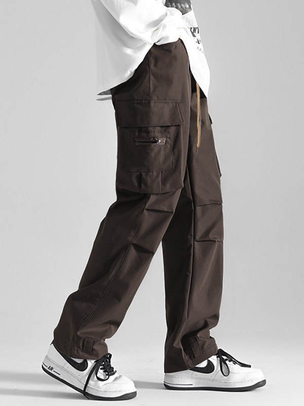 Men’s Ruched Vintage Straight Cargo Pants