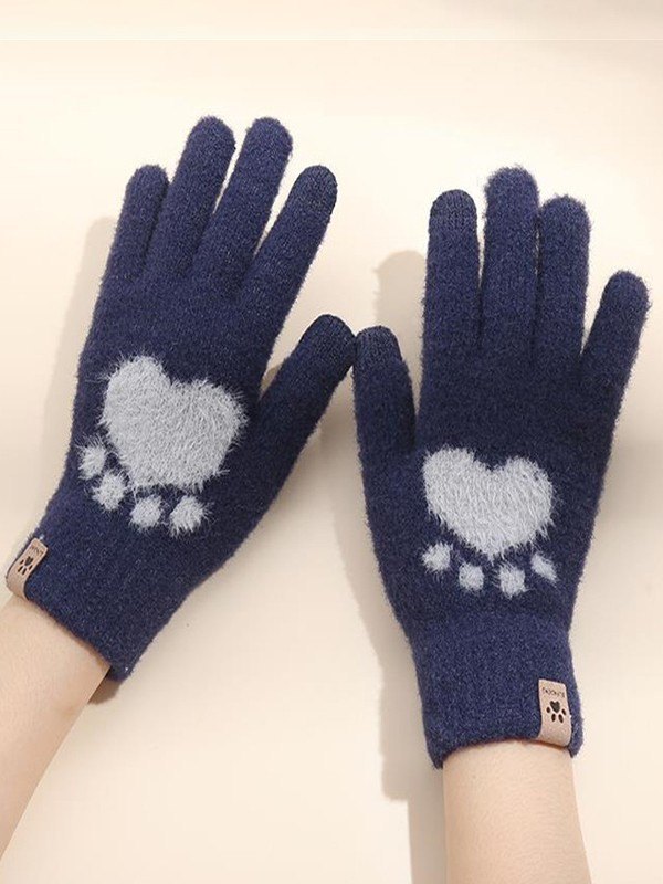 Fuzzy Cartoon Claw Touch Screen Gloves