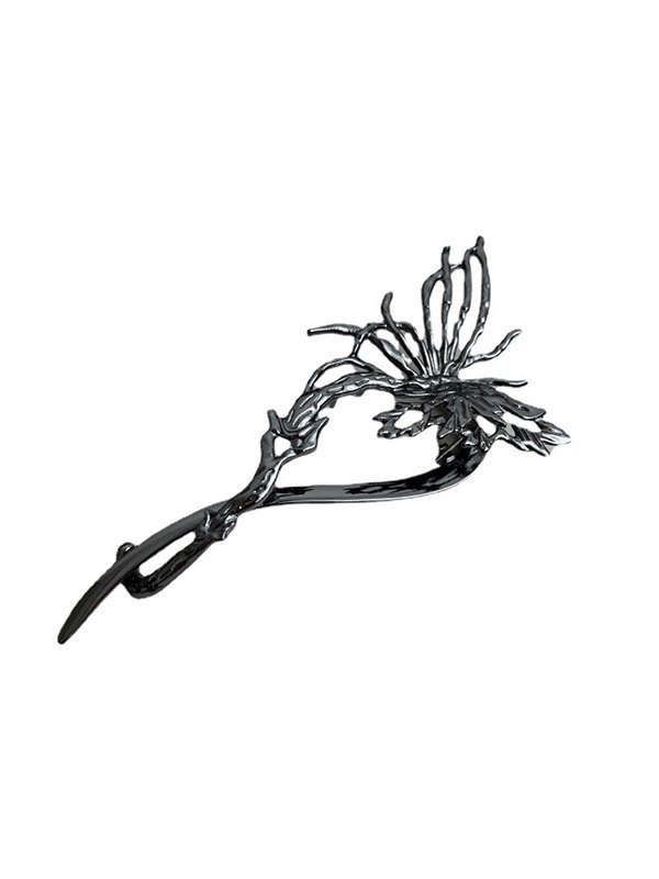 Grungy Butterfly Pattern Hair Clip