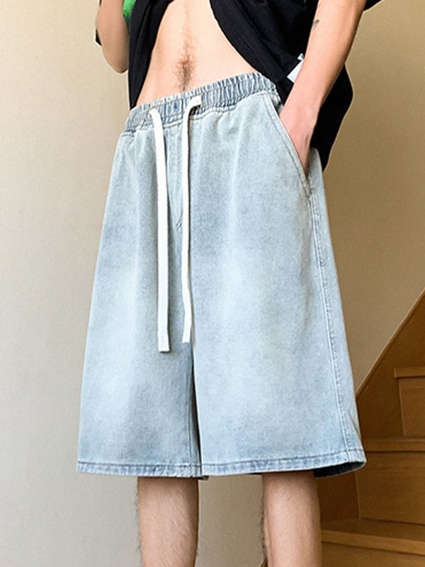 Men’s Basic Wash Loose Fit Denim Shorts
