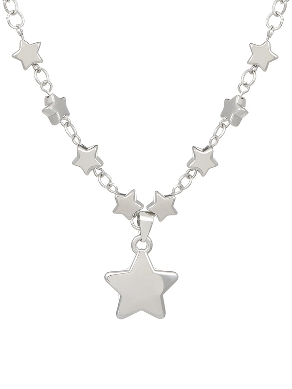 Silver Star Pendant Necklace