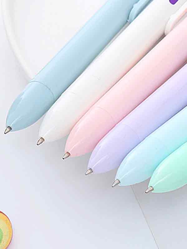 1PC Macaron Color Press Ballpoint Pen