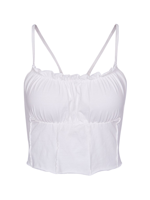 Solid Fungus Corset Slim Cami Top