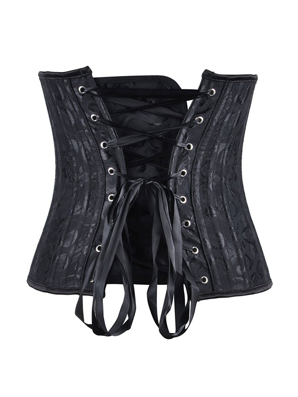 Vintage Jacquard Tie Back Corset Top