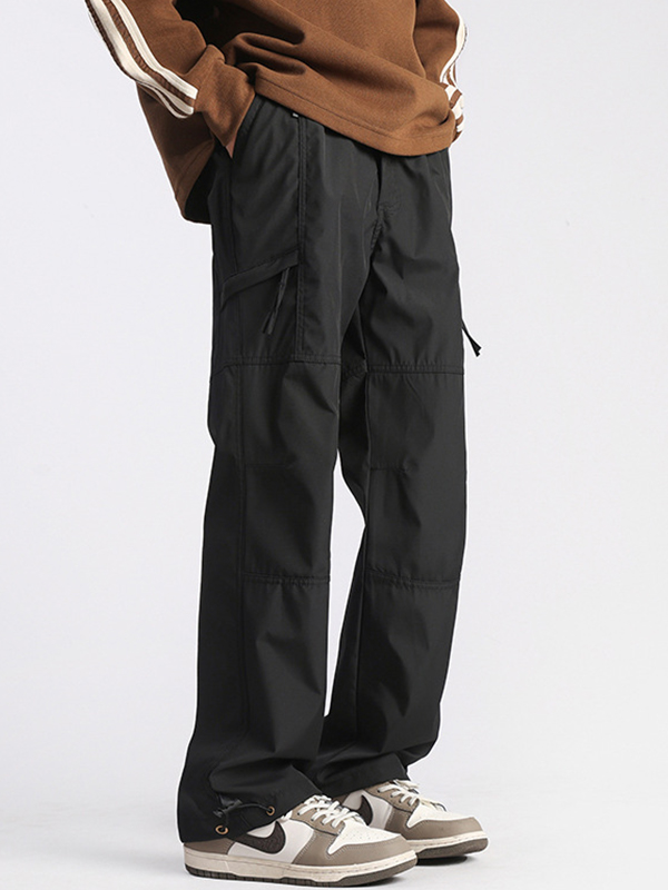 Men’s Plain Casual Straight Cargo Pants