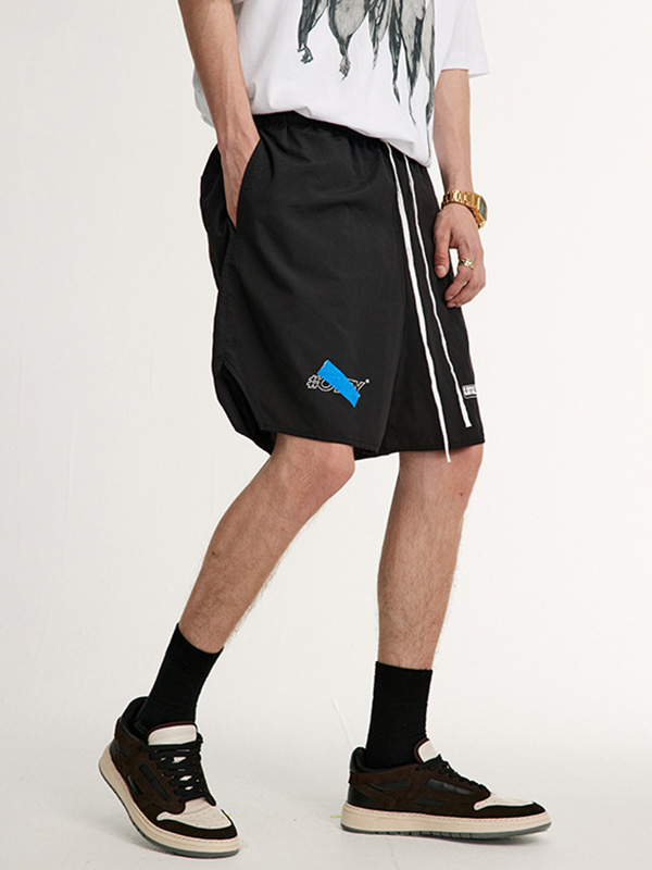 Men’s Simple Solid Color Loose Casual Shorts