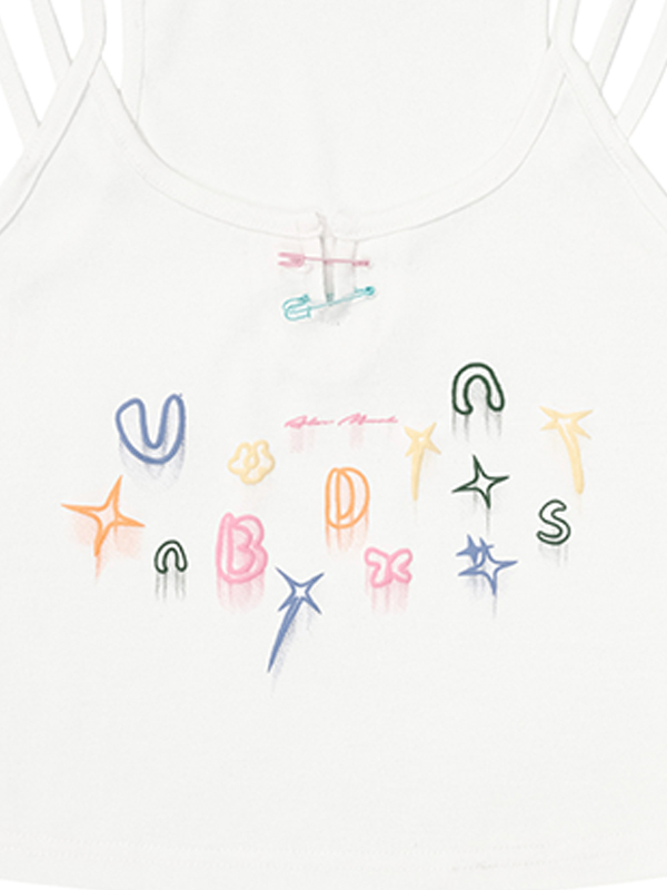 Retro Dopamine Knitted Short Tank Top