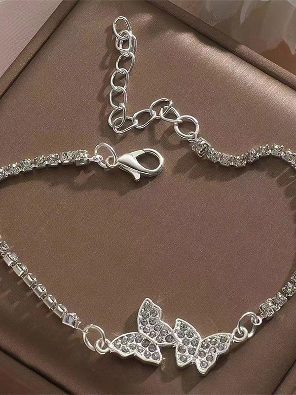 Diamond Butterfly Personalized Bracelet